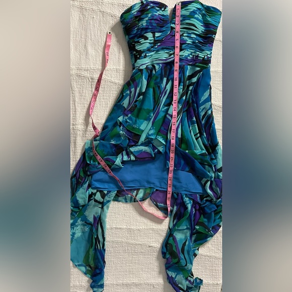 Hailey Logan Multicolor Strapless Ruffle Prom Dress - Picture 5 of 8